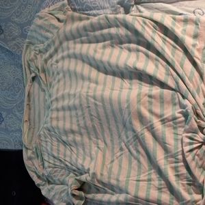Green and white striped t shirt
